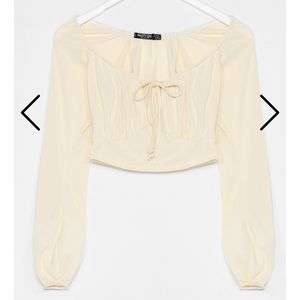 Nasty Gal Cream Crop Top